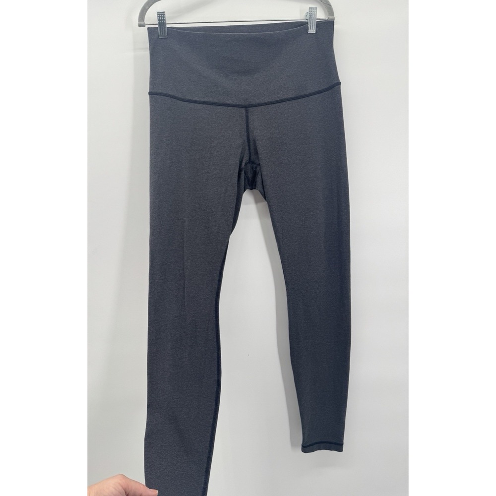 Lululemon Wunder Under Heathered Black Leggings Large 10 Activewear Athleisure